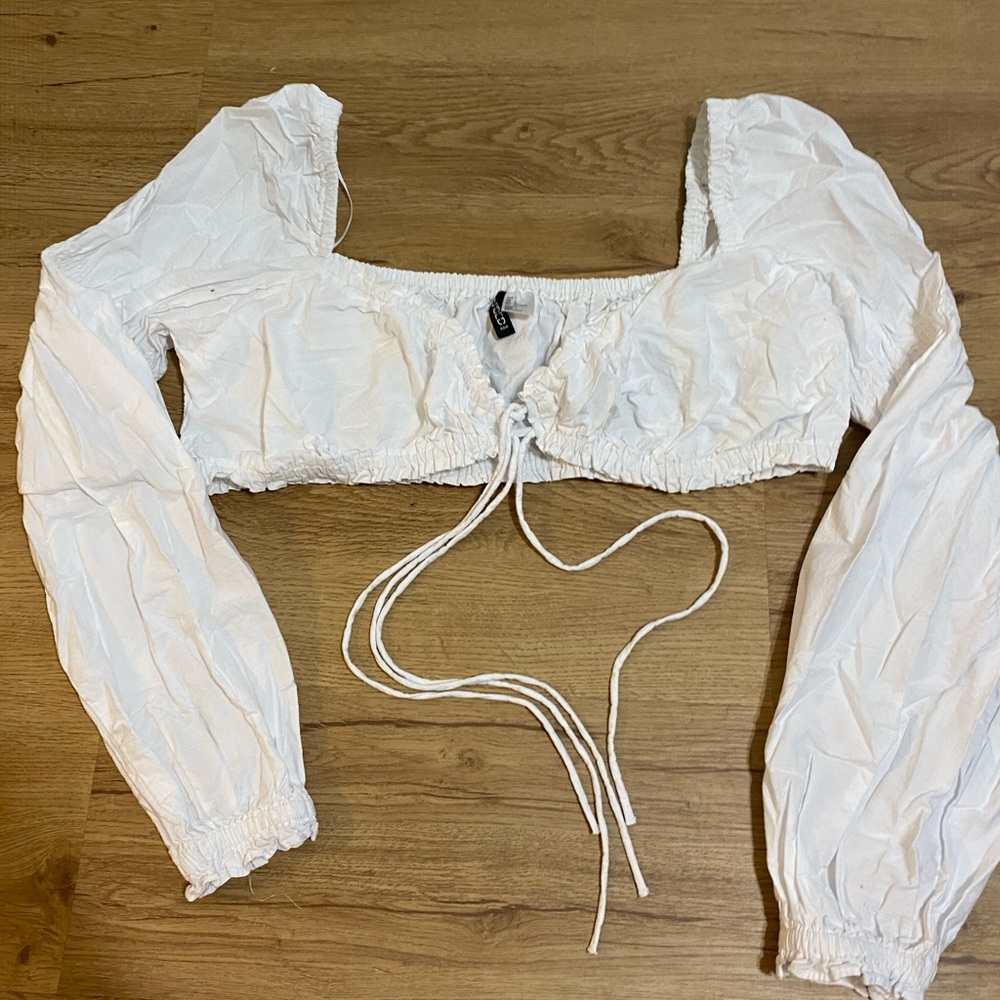 H&M white crop top